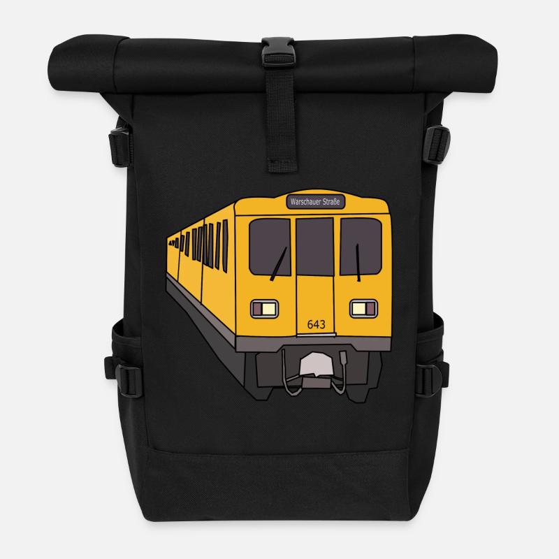 U1 U-Bahn - Rolltop Rucksack - Schwarz