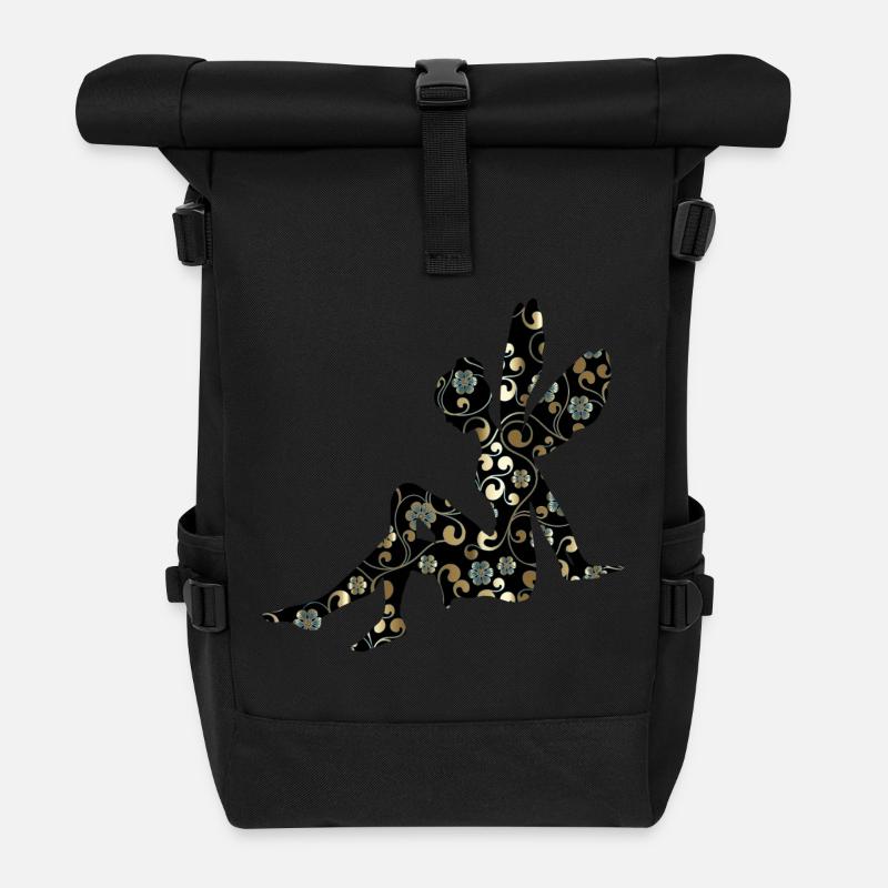 fée elfe - Sac à dos roll top - noir