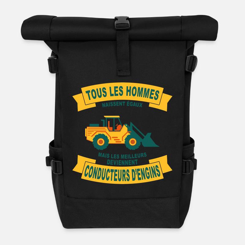 Tous les hommes naissent - Sac à dos roll top - noir