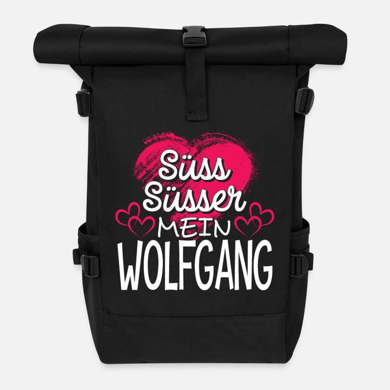 WOLFGANG - süss - Rolltop Rucksack - Schwarz