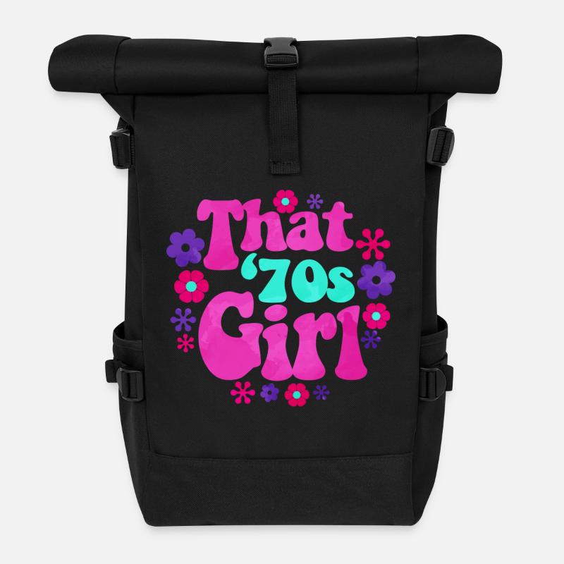 Les 70 filles de 70 ans fille - Sac à dos roll top - noir