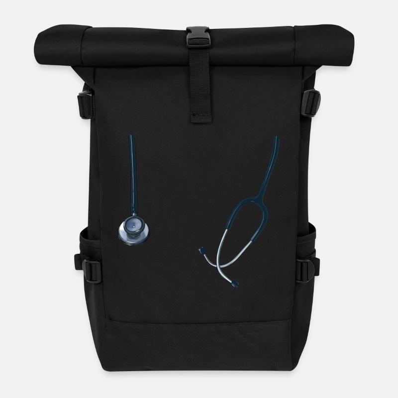 Stethoskop - Rolltop Rucksack - Schwarz