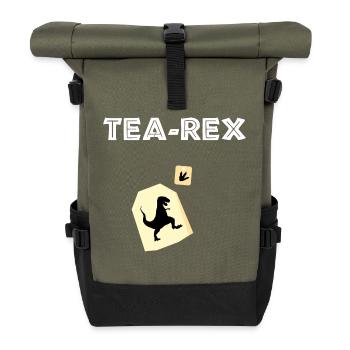 Tea Rex - Tea Rex / Gift Idea - Roll Top Backpack - olive/black - Front