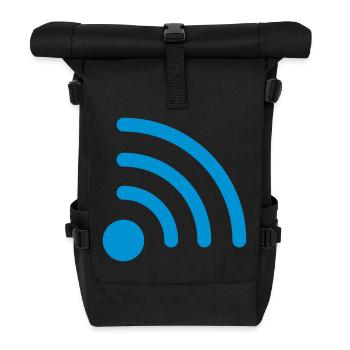 Wlan, Funk - Rolltop Rucksack - Schwarz - Vorne