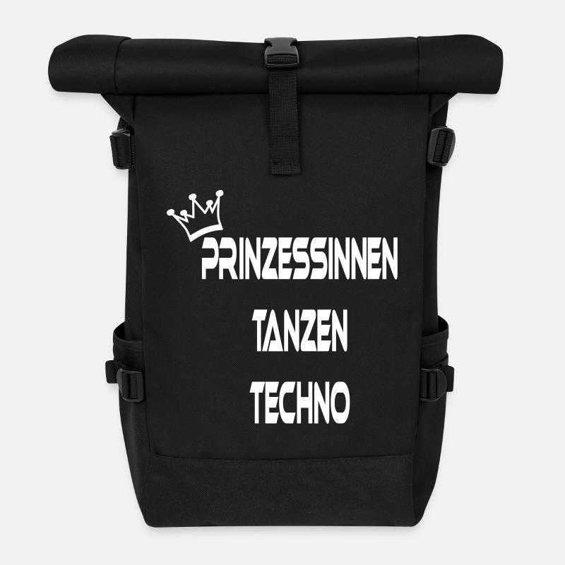 prinzessinnen_tanzen_techno - Rolltop Rucksack - Schwarz