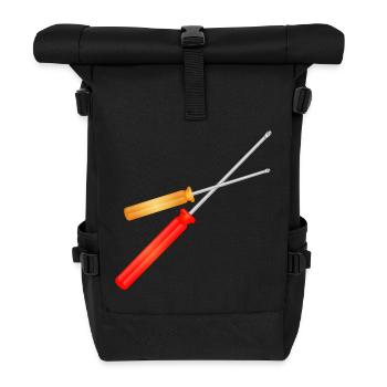 deux tournevis pour la boîte à outils - Sac à dos roll top - noir - Devant