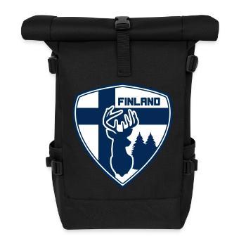 Finland - Finnland - Suomi - Rolltop Rucksack - Schwarz - Vorne
