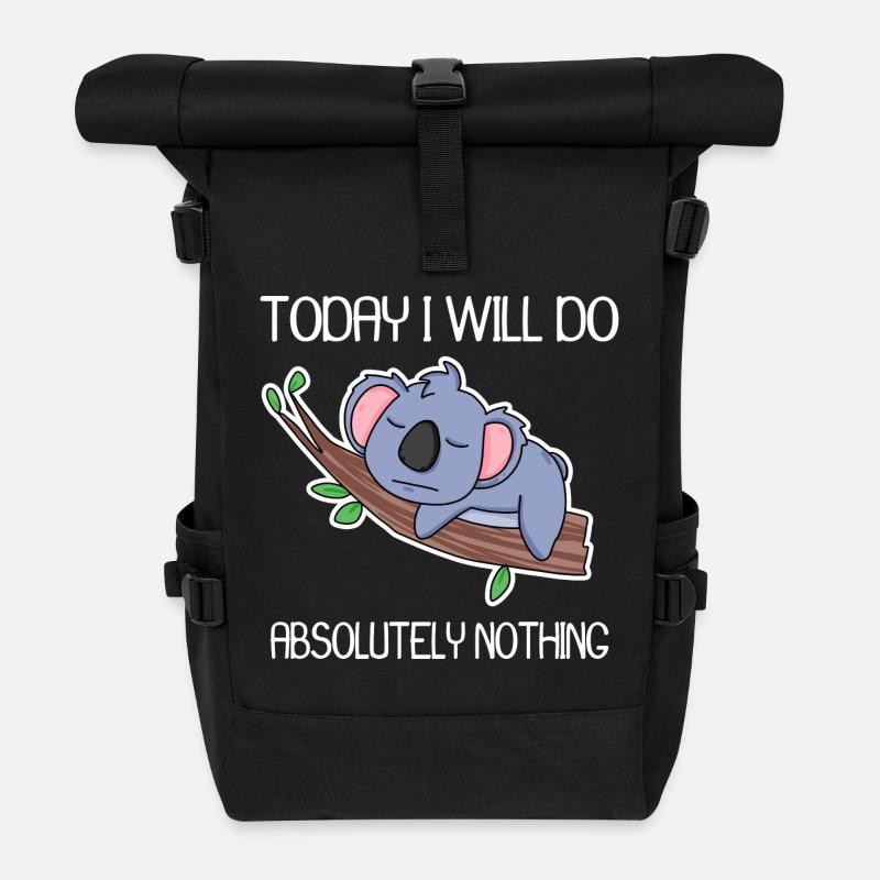 Lustiger Spruch lustige Sprüche - Rolltop Rucksack - Schwarz