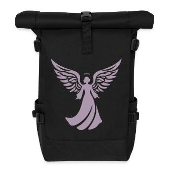 engel silhouette weihnachten heiligenschein - Rolltop Rucksack - Schwarz - Vorne