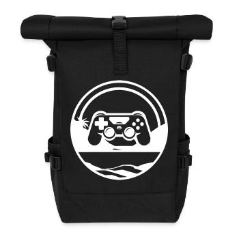 Graphismes de jeux vidéo - Sac à dos roll top - noir - Devant