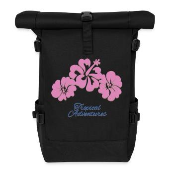 Tropical Adventure - Light Pink - Rolltop Rucksack - Schwarz - Vorne