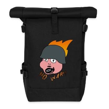 Helmut! - no war - Rolltop Rucksack - Schwarz - Vorne