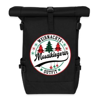 Mosaiklegerin Weihnachten Kollegin Arbeitskollegin - Rolltop Rucksack - Schwarz - Vorne