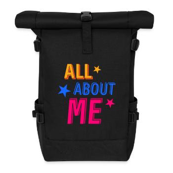 All About Me - Roll Top Backpack - black - Front