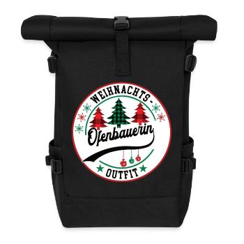 Ofenbauerin Weihnachten Kollegin Arbeitskollegin - Rolltop Rucksack - Schwarz - Vorne