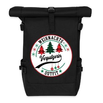 Verputzerin Weihnachten Kollegen Stuckateurin - Rolltop Rucksack - Schwarz - Vorne