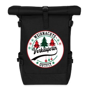 Verkäuferin Weihnachten Kollegin Verkauf Verkäufer - Rolltop Rucksack - Schwarz - Vorne