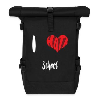 Hass Schule Stopp Hass Anti Hass - Rolltop Rucksack - Schwarz - Vorne