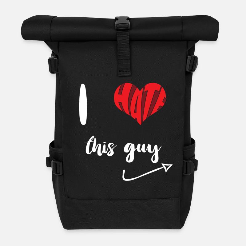 Hate This Guy Stop Hate Anti Hate - Roll Top Backpack - black