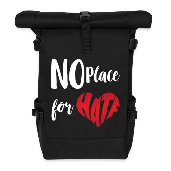 Pas de place pour la haine Stop Hate Anti Hate - Sac à dos roll top - noir - Devant