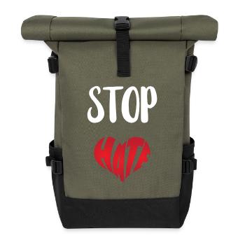 Pas de haine Aversion Stop Haine Anti Haine - Sac à dos roll top - olive/noir - Devant