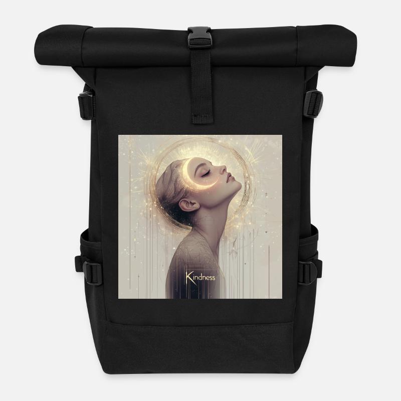 Kindness - Rolltop Rucksack - Schwarz