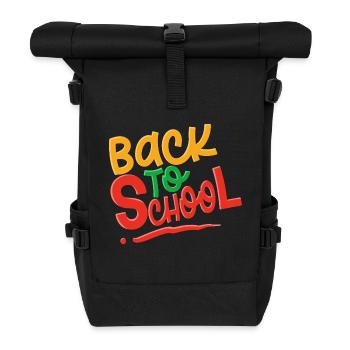 Back To School - Roll Top Backpack - black - Front