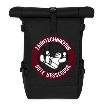 Gute Besserung Zahntechnikerin Alles Gute Kollegin - Rolltop Rucksack - Schwarz - Vorne