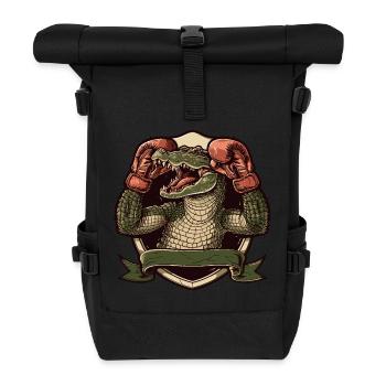 Alligator Boxer MMA Logo - Rolltop Rucksack - Schwarz - Vorne
