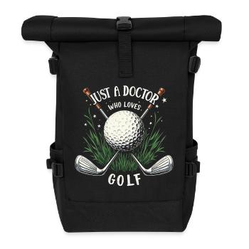 Médecin et golf - Sac à dos roll top - noir - Devant