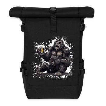 Gorilla Beer Funny - Sac à dos roll top - noir - Devant