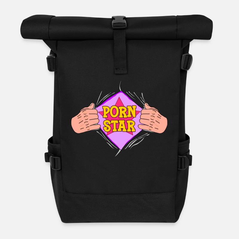 Drôle Porn Star Super-héros Déchirer Humour coquin - Sac à dos roll top - noir