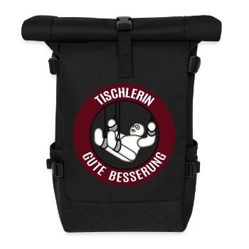Gute Besserung Tischlerin Alles Gute Gesundheit - Rolltop Rucksack - Schwarz - Vorne