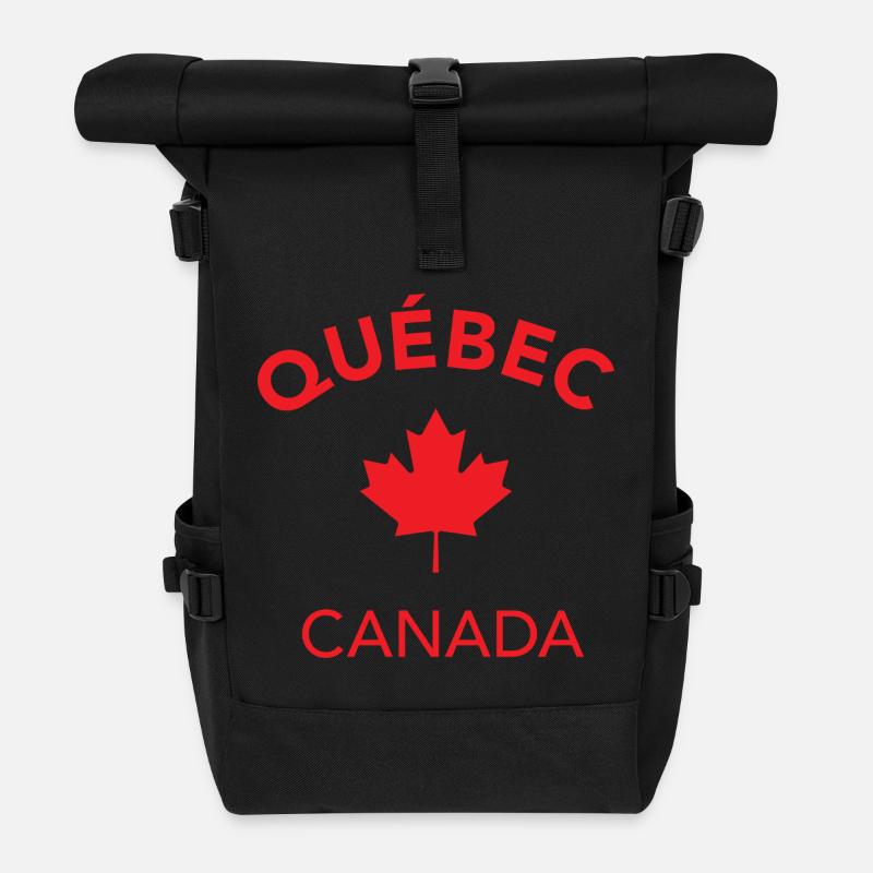 QUÉBEC CANADA - Sac à dos roll top - noir
