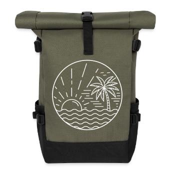 Sunset Circle - Rolltop Rucksack - Olive/Schwarz - Vorne