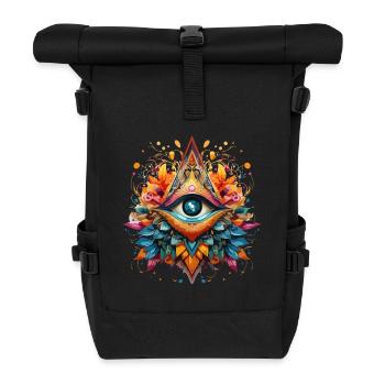 L’œil qui voit tout - Sac à dos roll top - noir - Devant