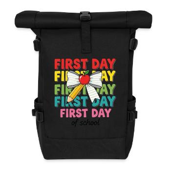 Back To School First Day Of School - Roll Top Backpack - black - Front