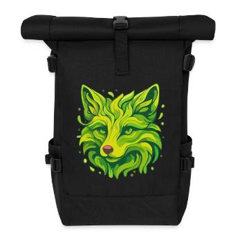 Neon Fuchs - Rolltop Rucksack - Schwarz - Vorne