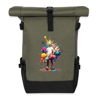 Color Planet - Roll Top Backpack - olive/black - Front