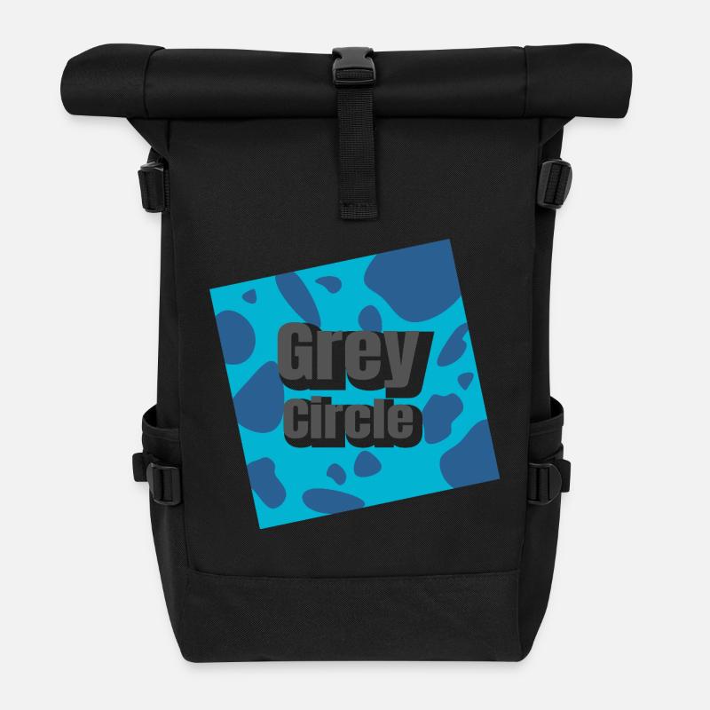 Blue Blotchy Rebellion - Roll Top Backpack - black