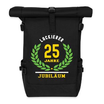 Lackierer Jubiläum 25 Jahre 25 jähriges Jubilaeum - Rolltop Rucksack - Schwarz - Vorne
