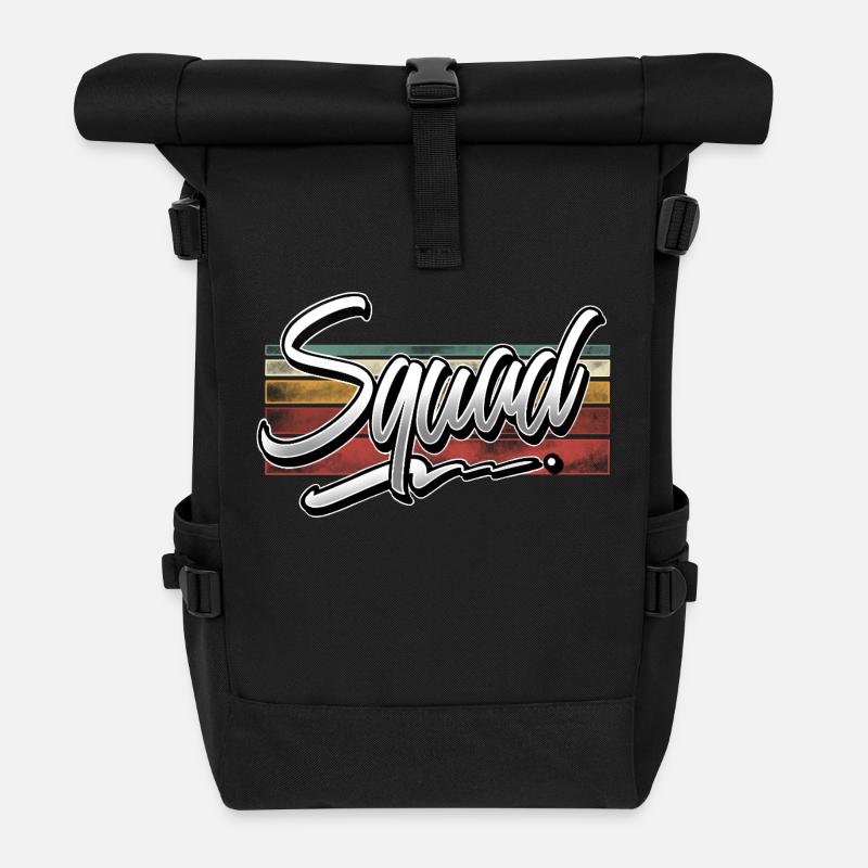 Squad - Rolltop Rucksack - Schwarz
