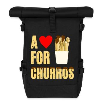 Un cœur pour les churros - Sac à dos roll top - noir - Devant