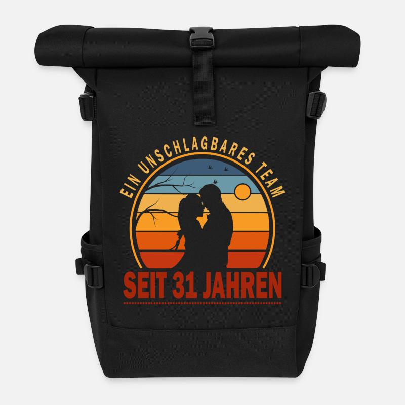 31 Jahre Beziehung Geschenk Ehemann Ehefrau - Rolltop Rucksack - Schwarz