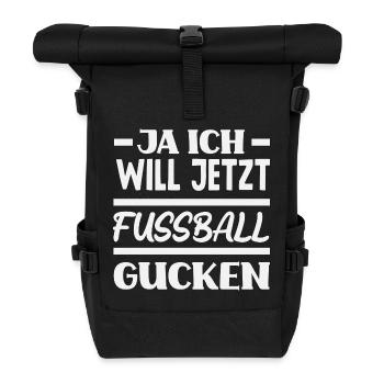 Funny Football Football Fan Gift - Roll Top Backpack - black - Front