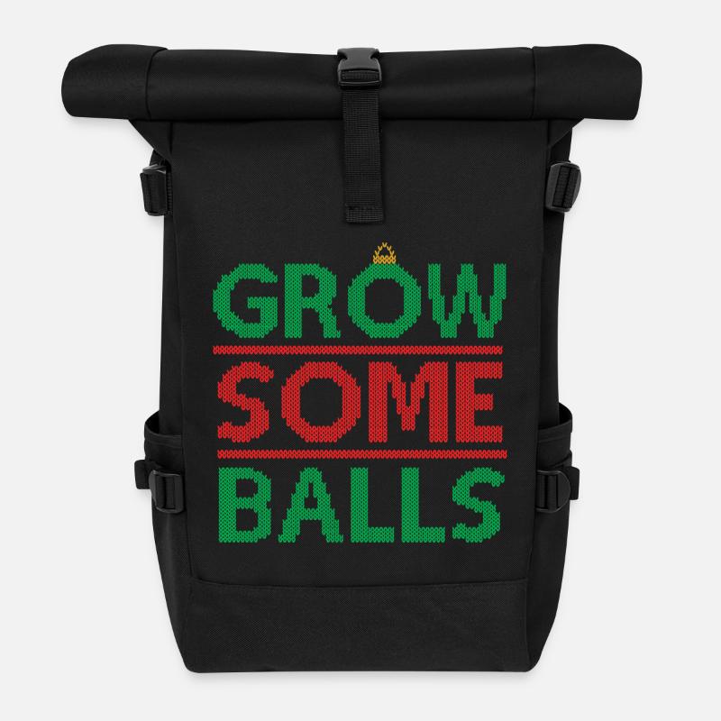 Faire pousser des boules - Sac à dos roll top - noir