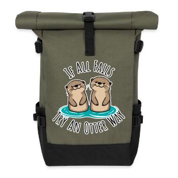 Mignonnes loutres ! Quand tout tourne mal Otter Way - Sac à dos roll top - olive/noir - Devant