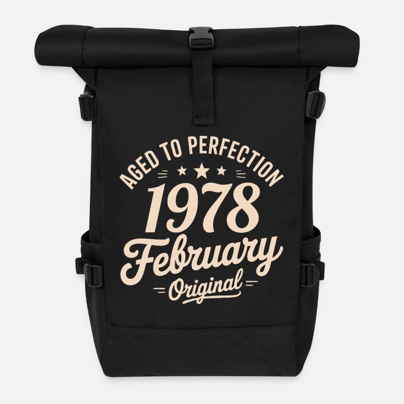 Février 1978 - February 1978 - Roll Top Backpack - black