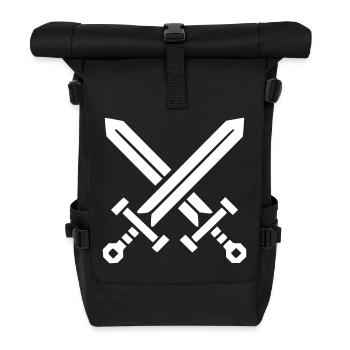 Crossed Swords Knight - Roll Top Backpack - black - Front