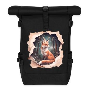 Fuchs Vintage - Rolltop Rucksack - Schwarz - Vorne